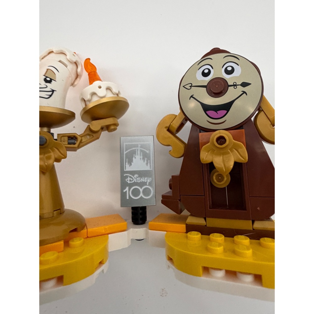 Disney 100 LEGO Lumiere Cogsworth Beauty and the Beast 43226 Figures Assembled